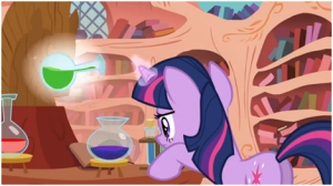 Twilight doing chemistry.