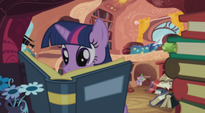 Twilight Sparkle is all about books.  Your argument is invalid.